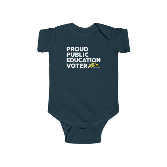 Proud Public Education Voter Onesies, AR Kids Onesies, Baby Onesies, Infant Outfit