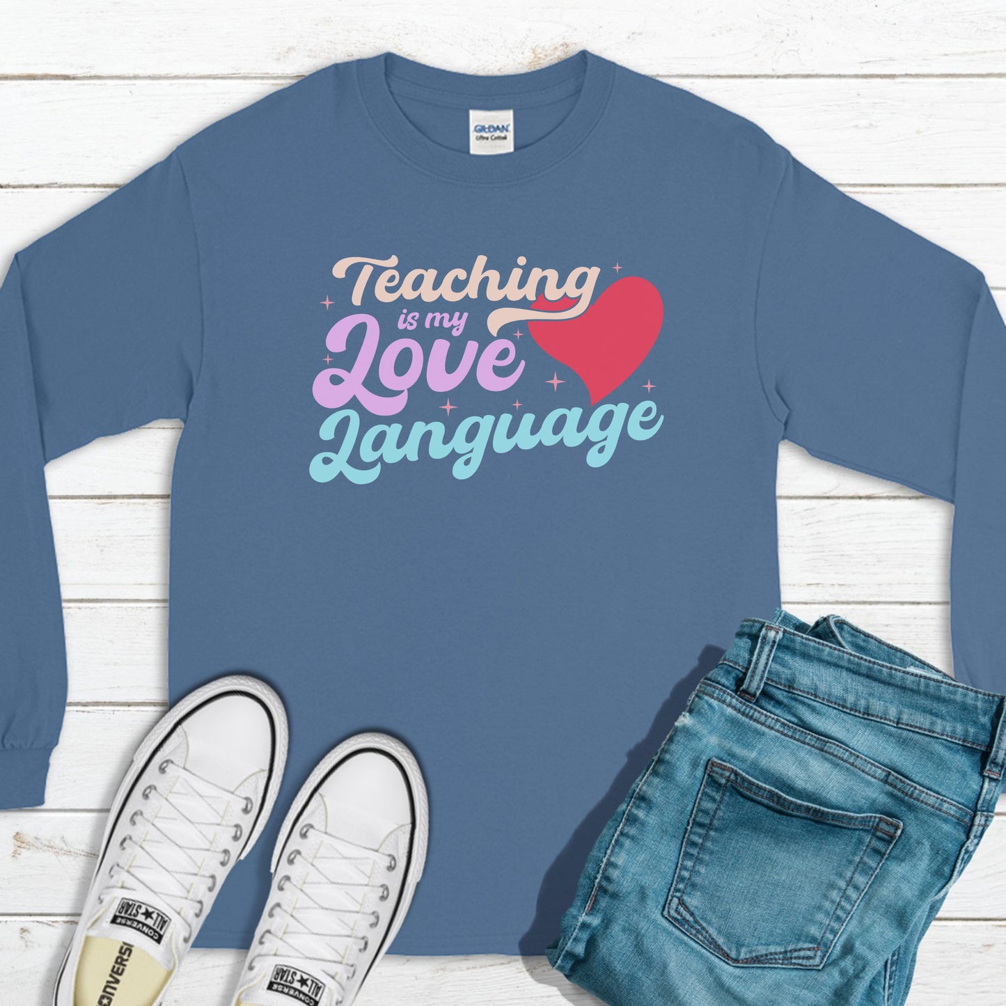 Teaching Is My Love Lanugage Crewneck Sweatshirt