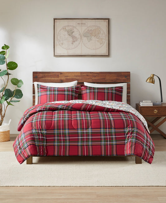 Jla Home Holiday Village 3-Pc. Comforter Set, Created for Macy's Bedding