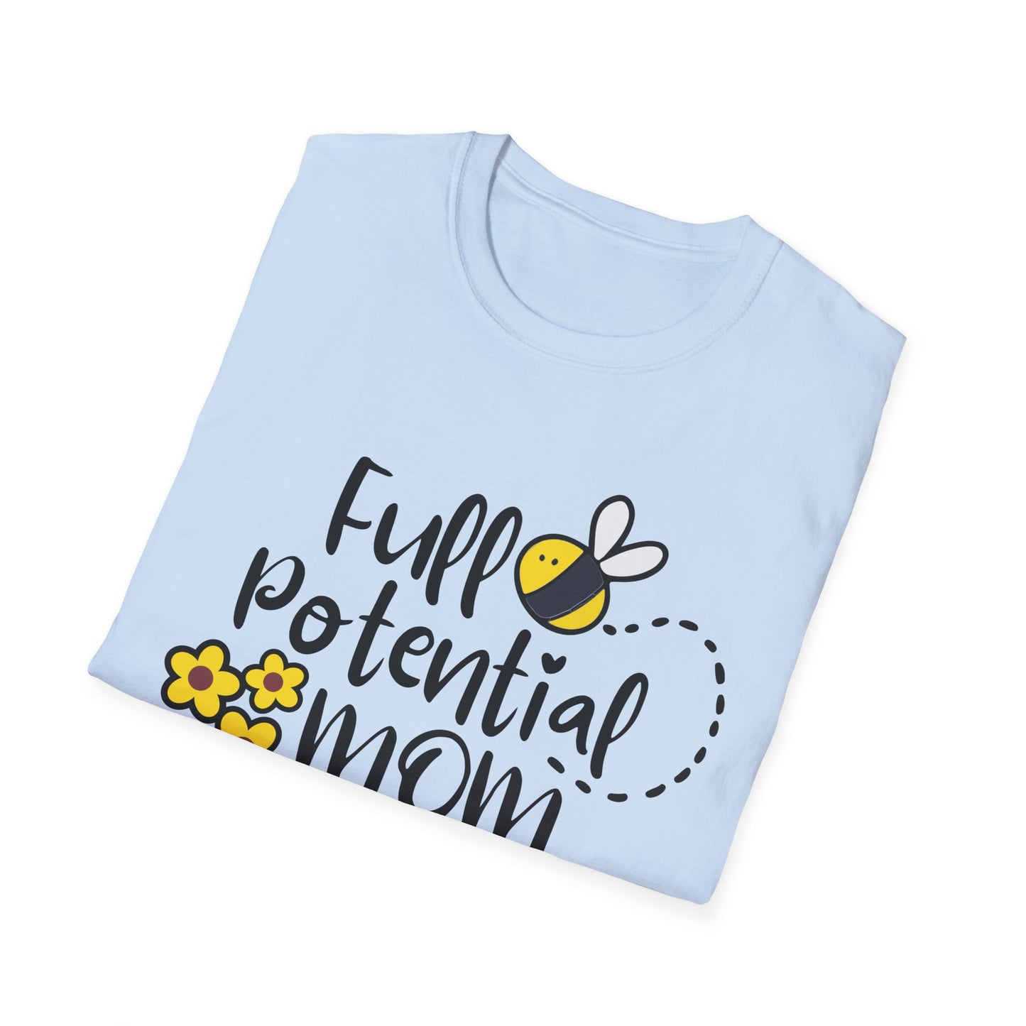 Full Potential Mom Bee Unisex Softstyle T-Shirt