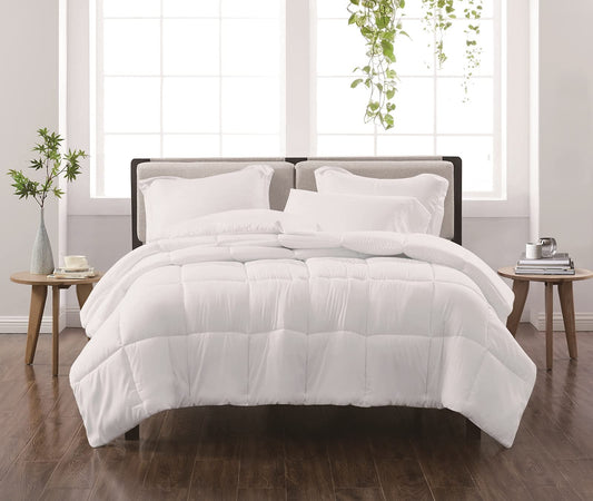 Cannon Solid White King 3 Piece Comforter Set