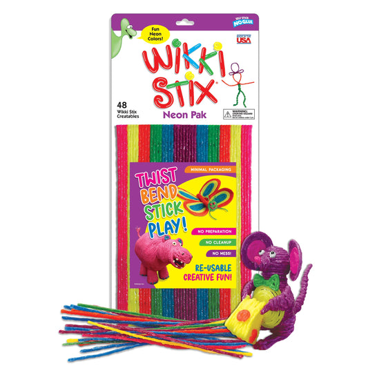 Wikki Stix Neon Colors, Wax Sticks, 48 Per Pack