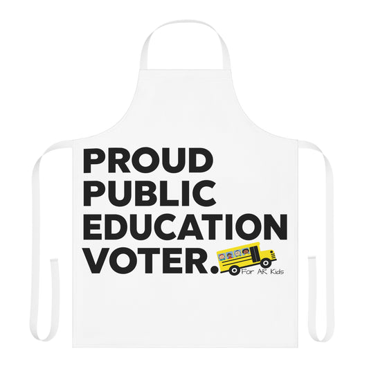 Proud Public Education Voter Apron, 5-Color Straps (AOP), AR Kids Apron, Kitchen Apron