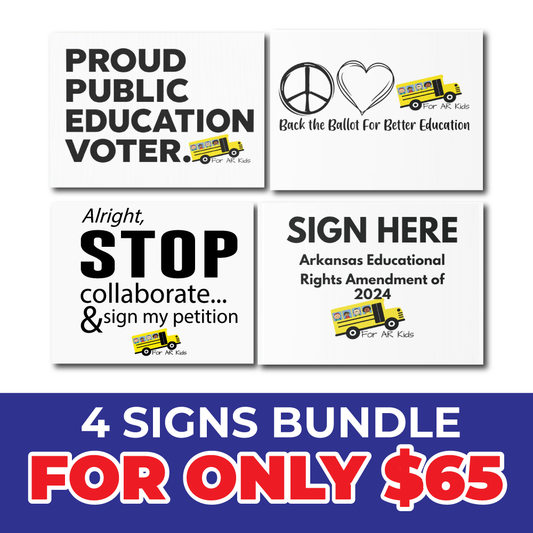 $60-Sign Bundle of 4 signs for ONLY $60. Pick 4 Signs, Same or Different, Must be 4 signs.