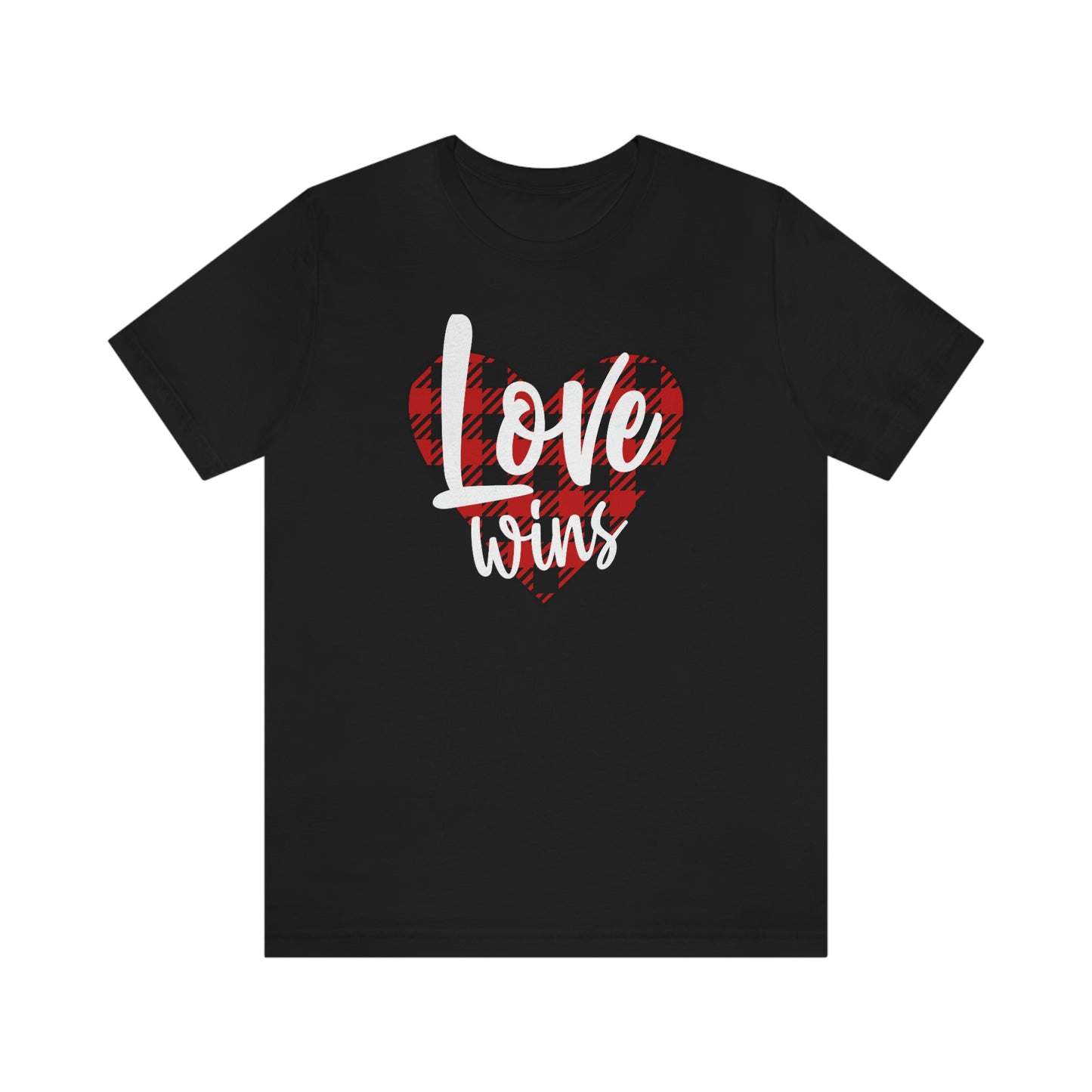 Love Wins Plaid Heart Shirt