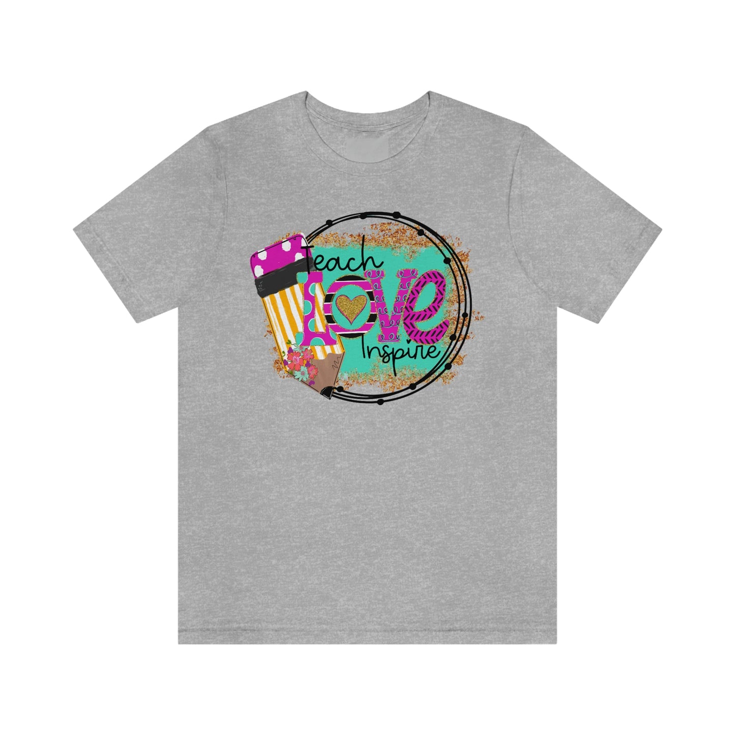 Teach Love Inspire Teacher Shirt Bella Canvas