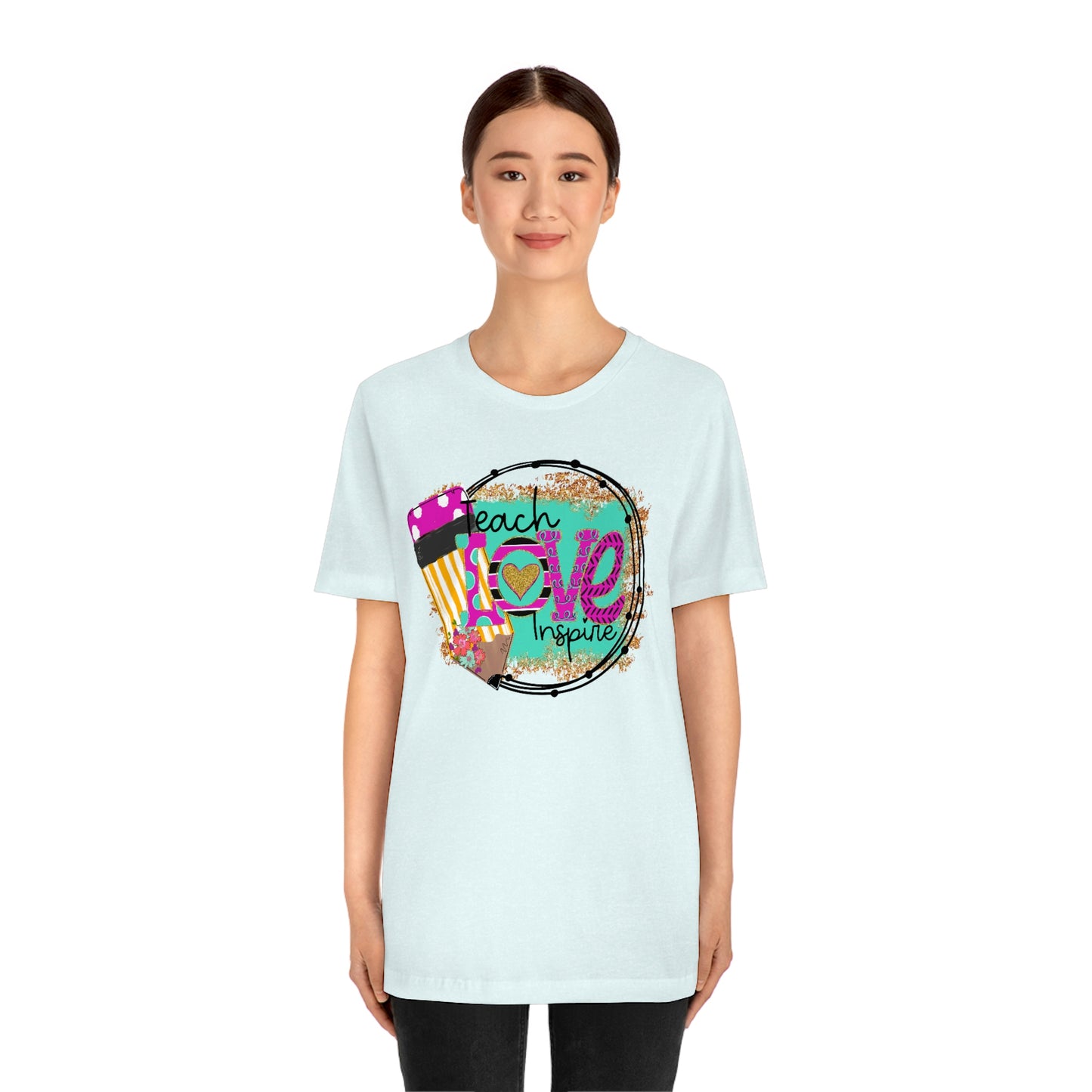 Teach Love Inspire Teacher Shirt Bella Canvas