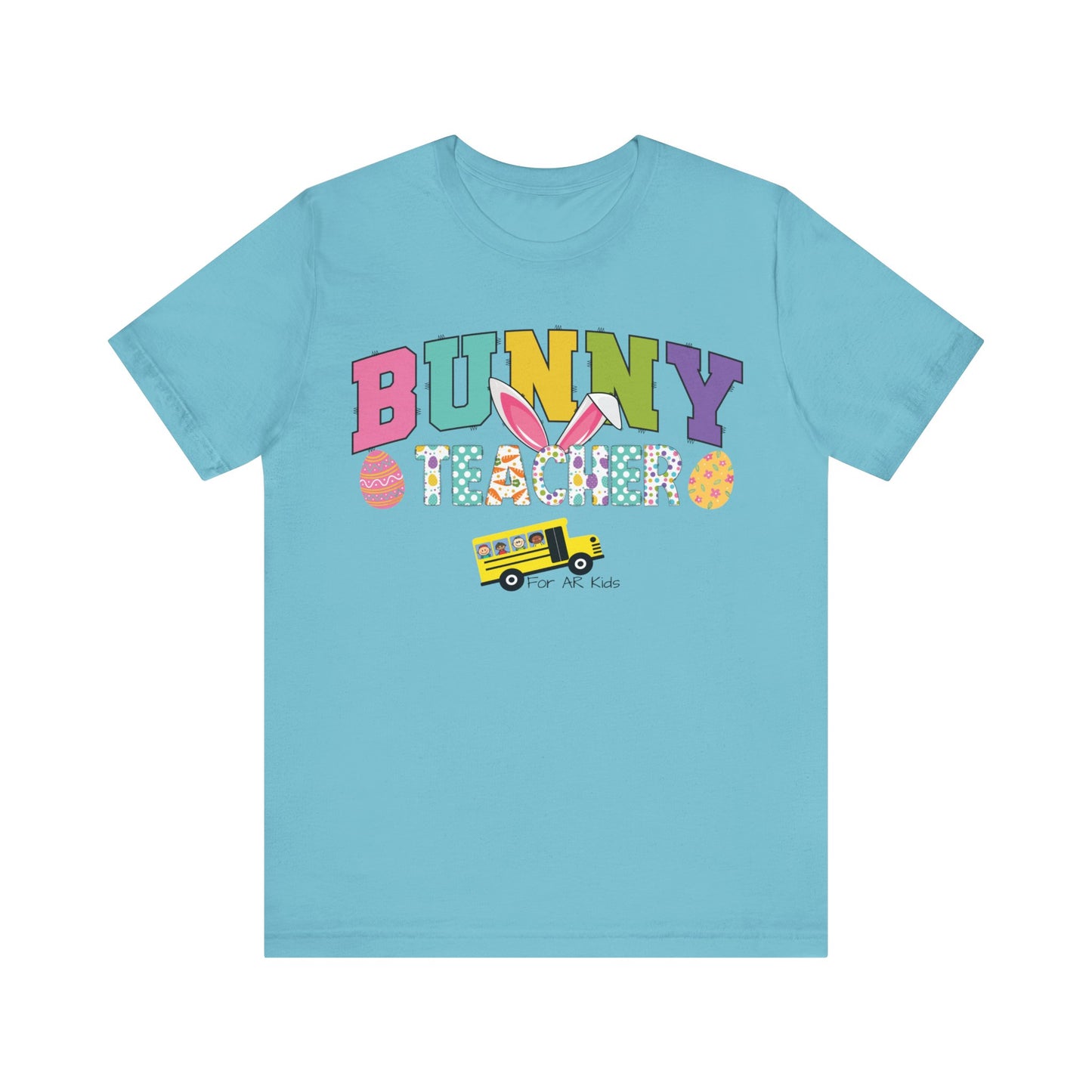 Limited Time Offer - Bunny Teacher x AR Kids Shirt, Happy Bunny Teacher with School Bus Shirt, Easter Egg Shirt, Education Shirt