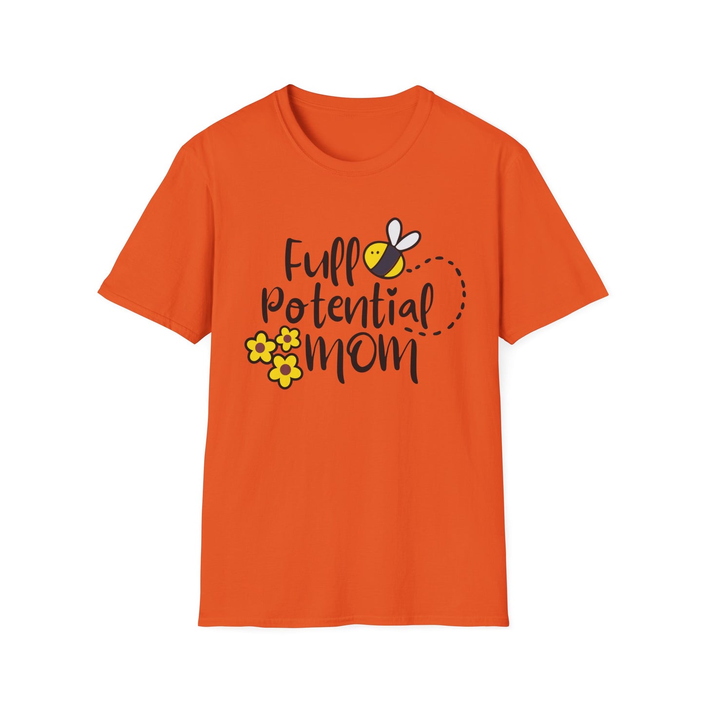 Full Potential Mom Bee Unisex Softstyle T-Shirt