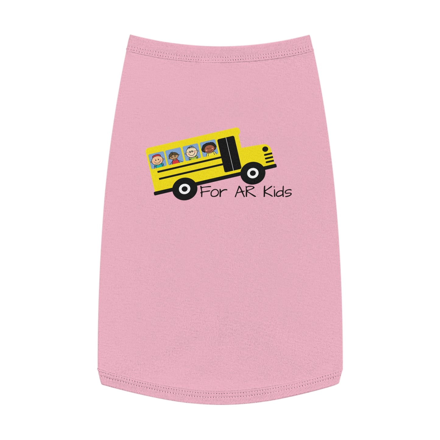 School Bus Pet Tank Top, AR Kids Pet Tank Top, Cute Children's Bus Pet Tank Top