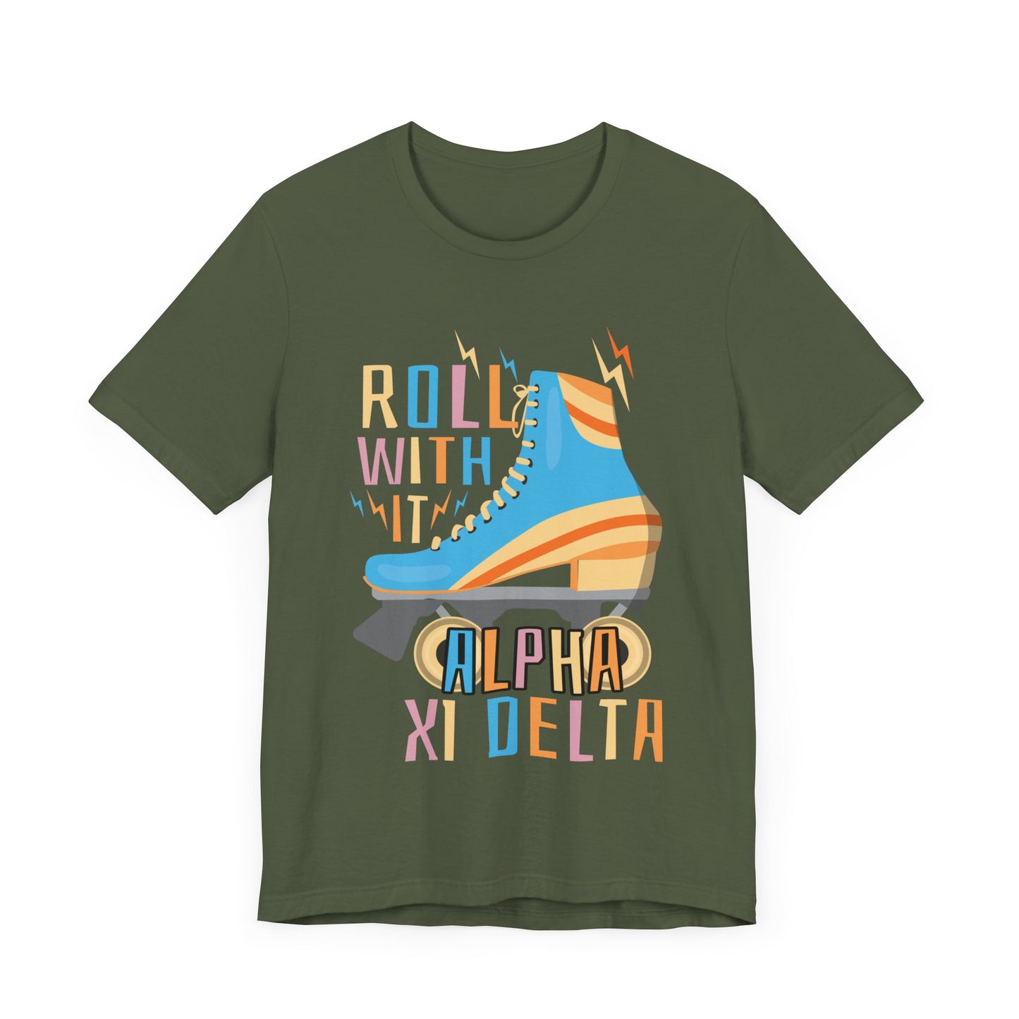 Roll With It Alpha Xi Delta Shirt, Alpha Xi Delta Shirt, Go Greek Shirt, Sorority Merch Shirt, Trendy Alpha Shirt