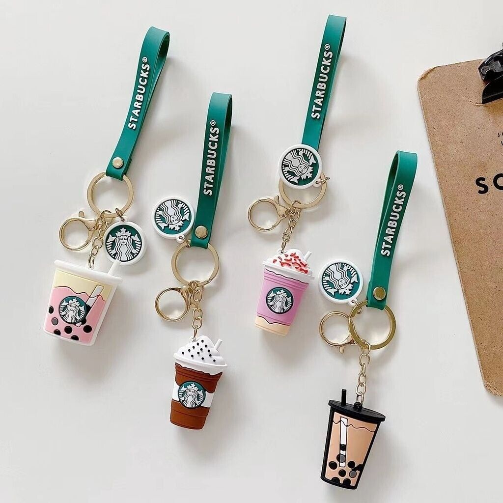 Starbucks Coffee Frappe Keychain Key Ring Lanyard Pendant Gift