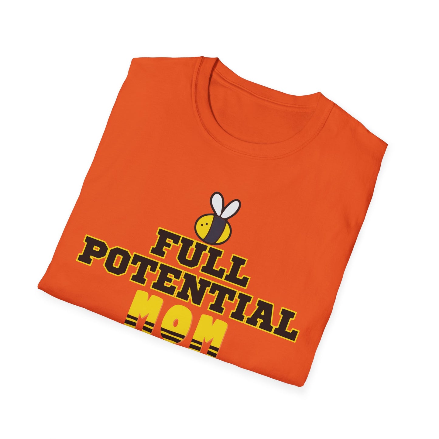 Full Potential Mom Bee v2 Unisex Softstyle T-Shirt