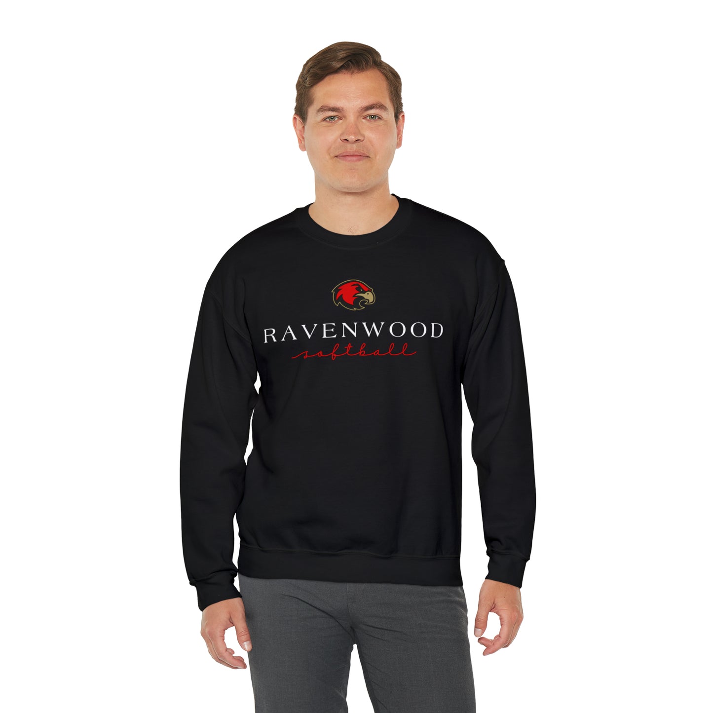 Ravenwood Softball Cursive Crewneck Sweatshirt