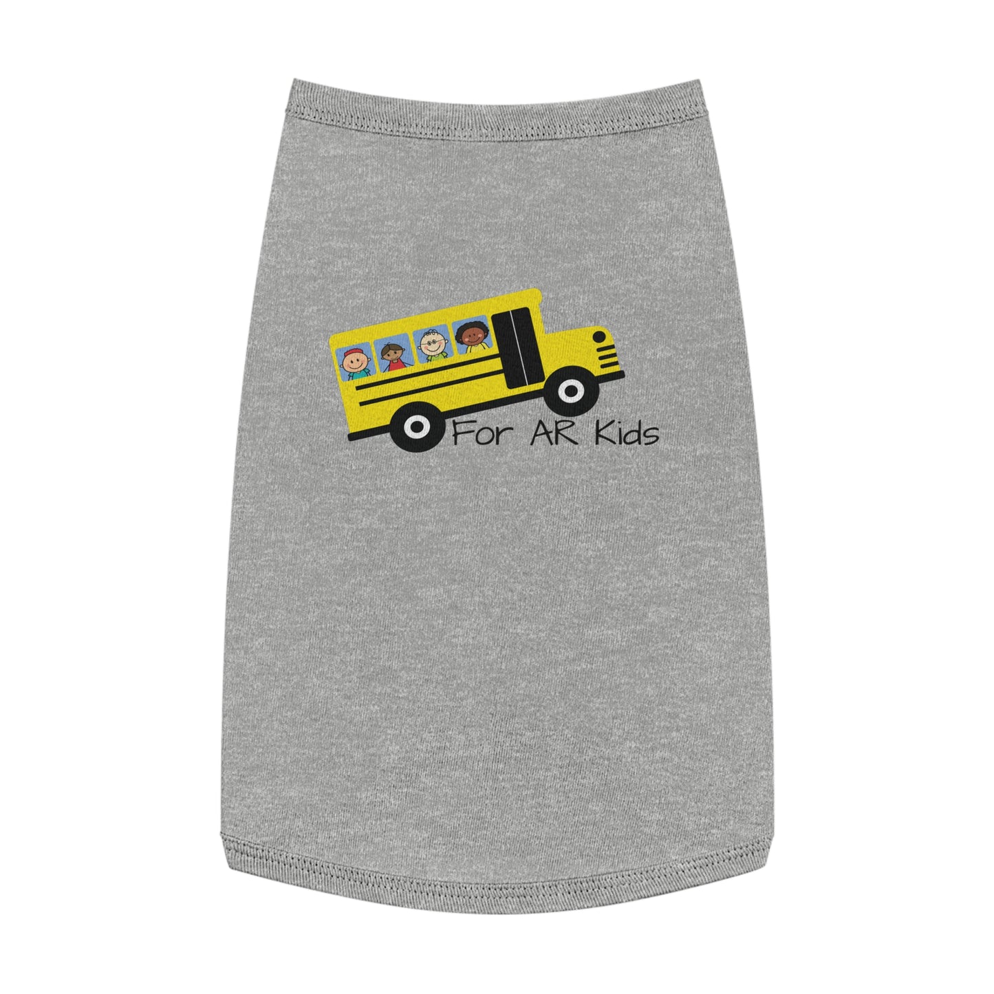 School Bus Pet Tank Top, AR Kids Pet Tank Top, Cute Children's Bus Pet Tank Top