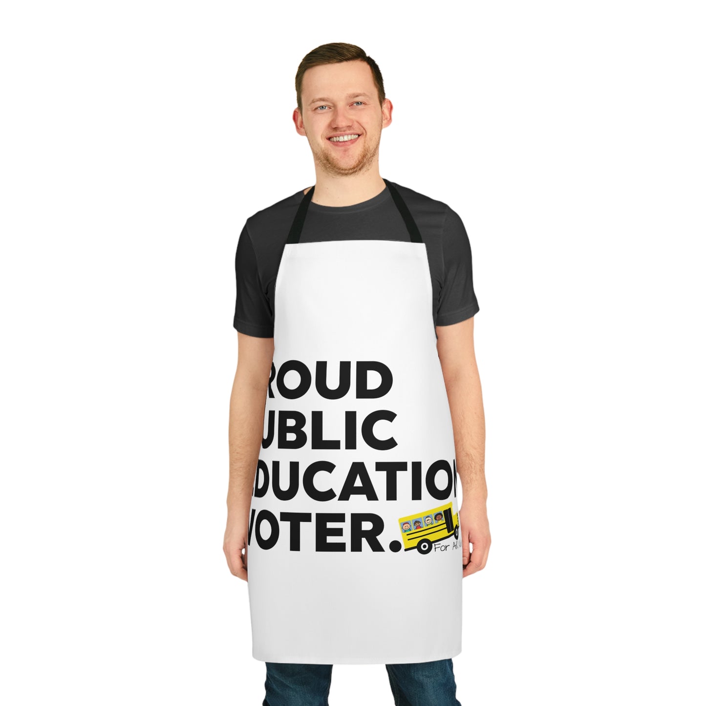 Proud Public Education Voter Apron, 5-Color Straps (AOP), AR Kids Apron, Kitchen Apron