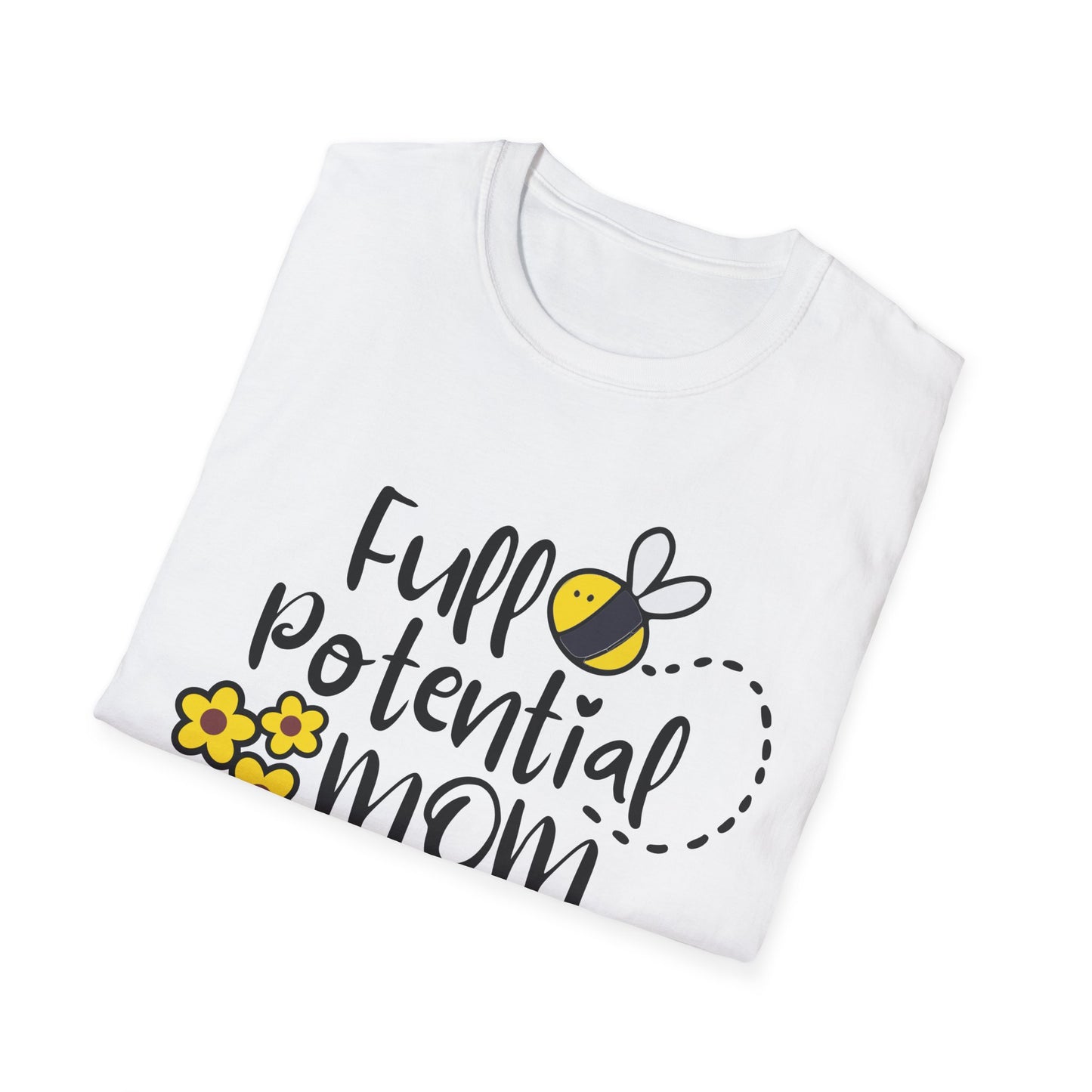 Full Potential Mom Bee Unisex Softstyle T-Shirt