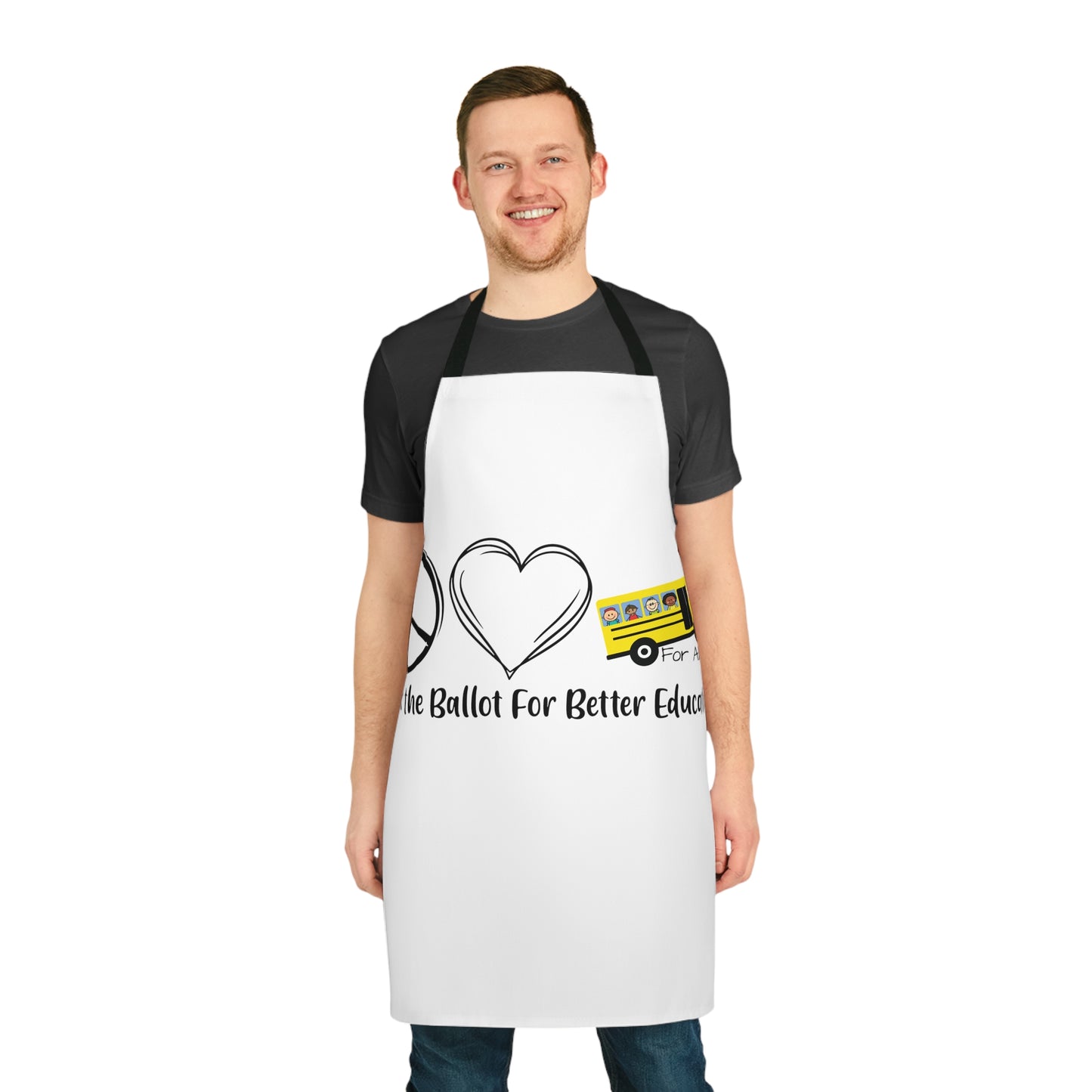 Back The Ballot For Better Education Apron, 5-Color Straps (AOP), AR Kids Apron, Kitchen Apron