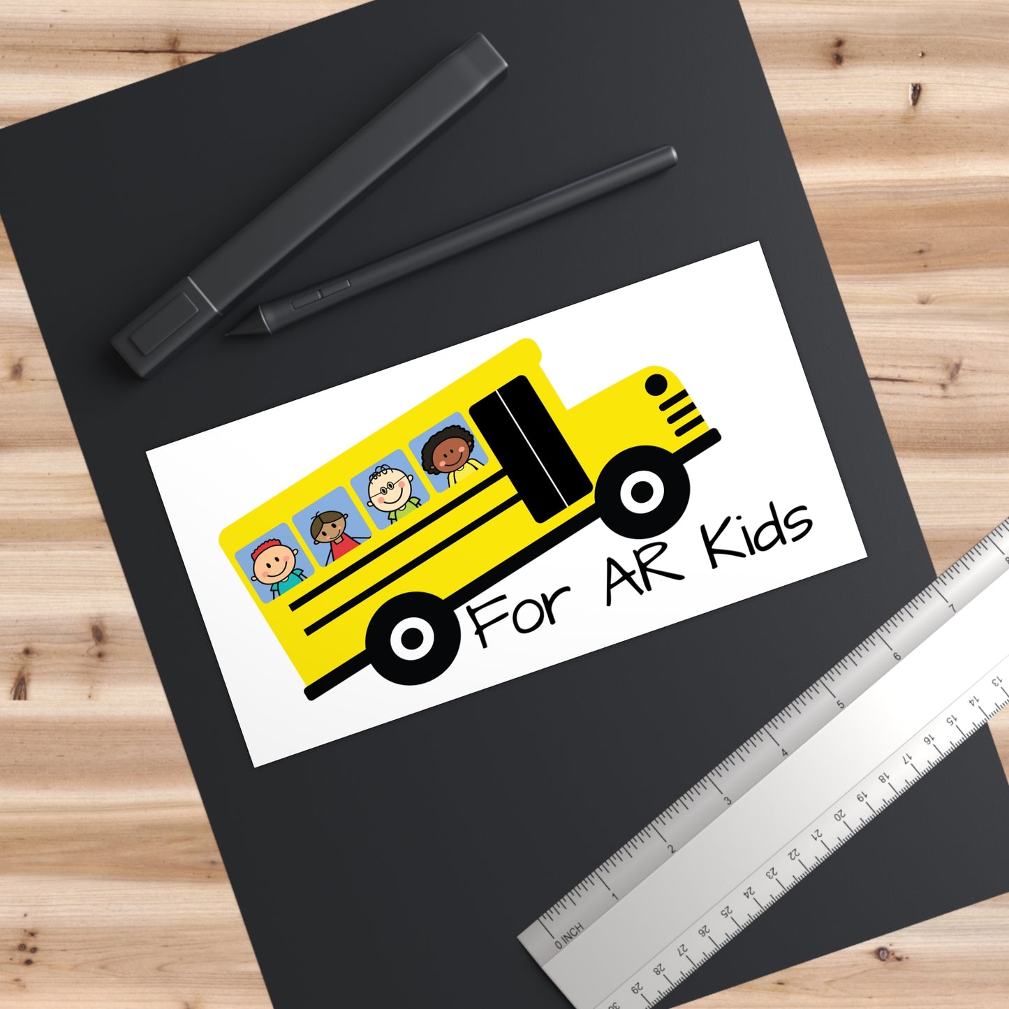 School Bus Bumper Stickers, AR Kids Bumper Stickers, Cute School Bus