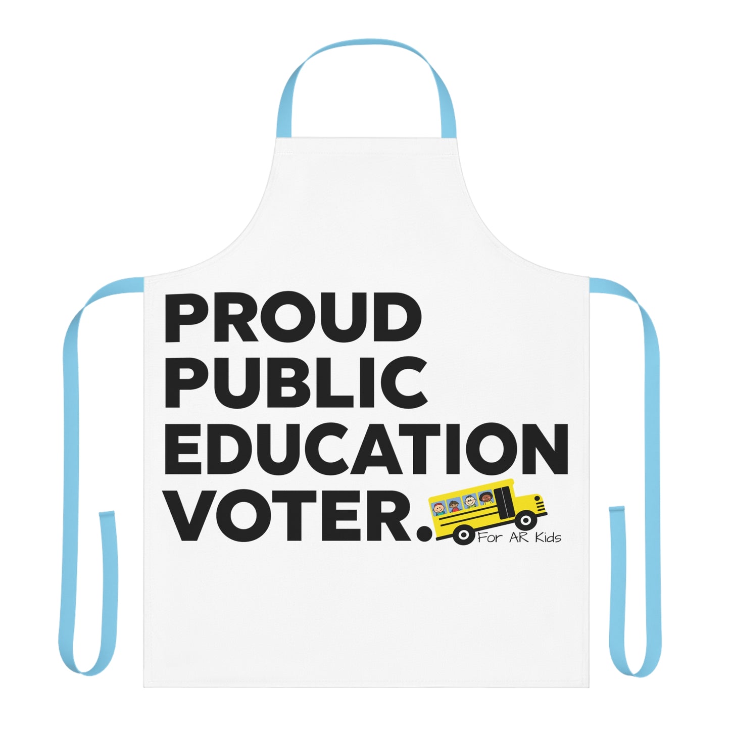 Proud Public Education Voter Apron, 5-Color Straps (AOP), AR Kids Apron, Kitchen Apron