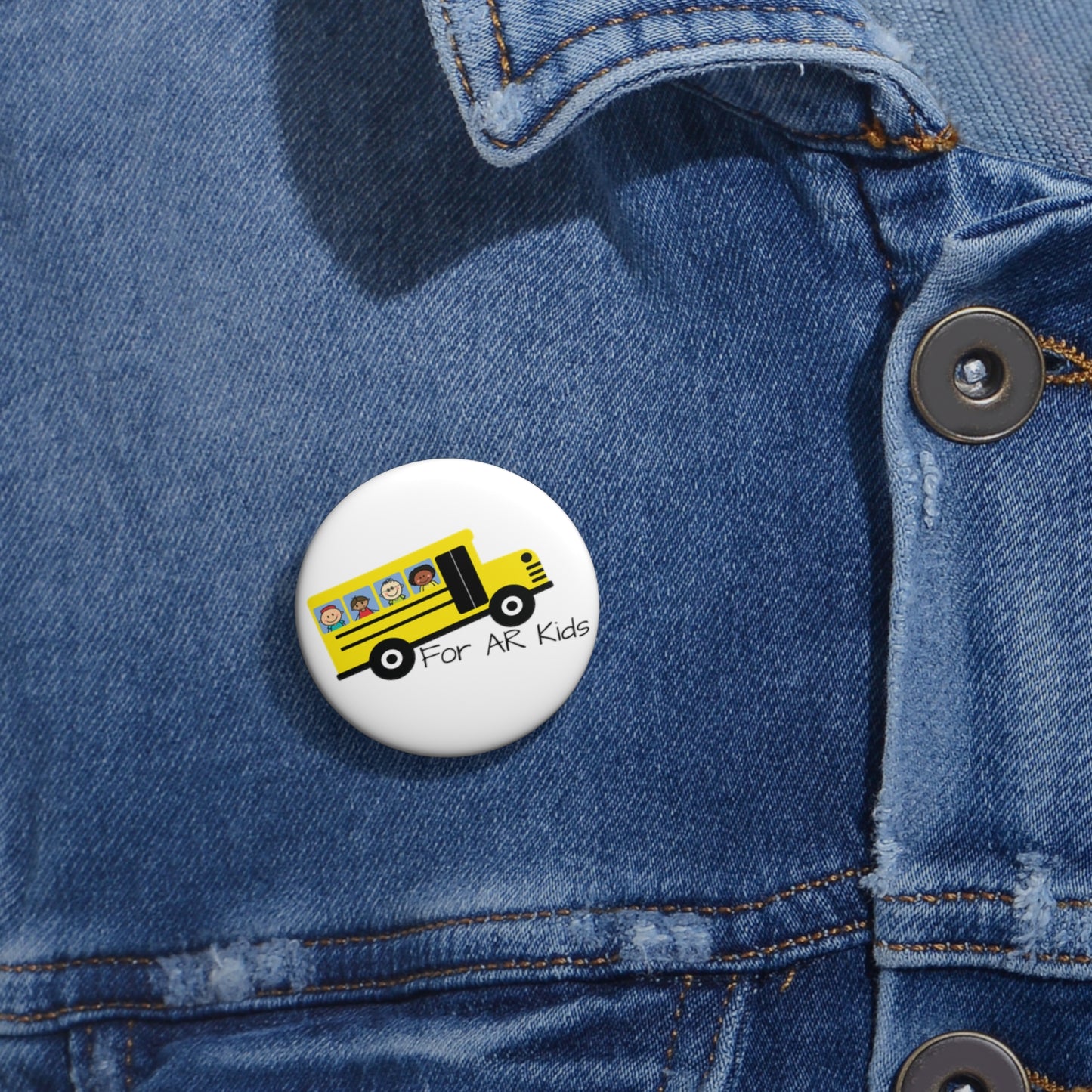 School Bus Pin Buttons, AR Kids Pin Buttons