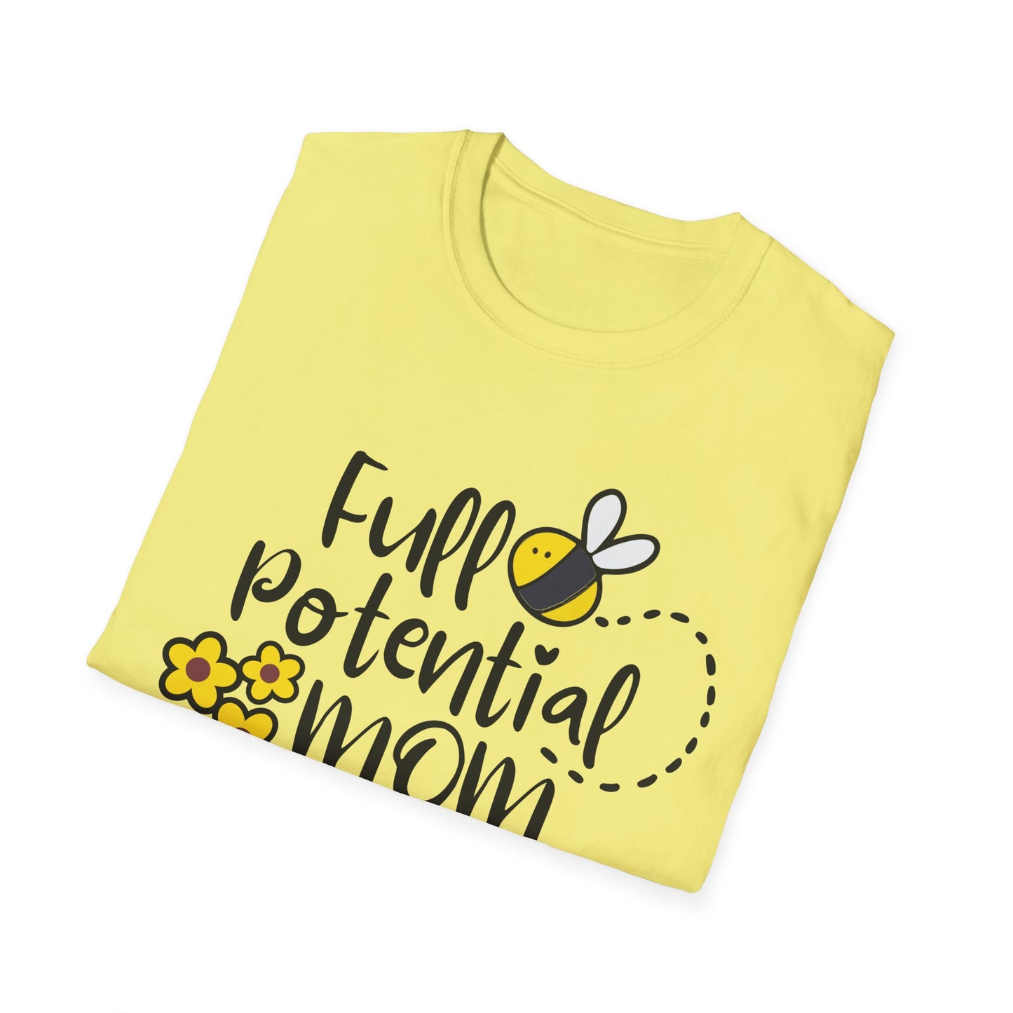 Full Potential Mom Bee Unisex Softstyle T-Shirt