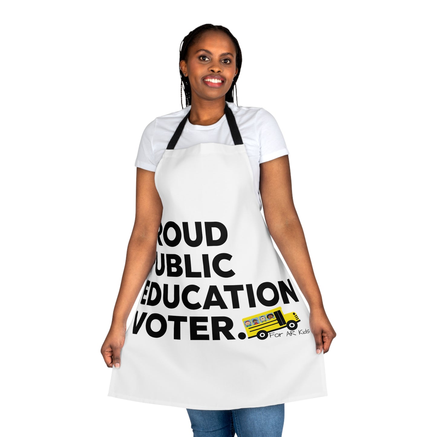 Proud Public Education Voter Apron, 5-Color Straps (AOP), AR Kids Apron, Kitchen Apron