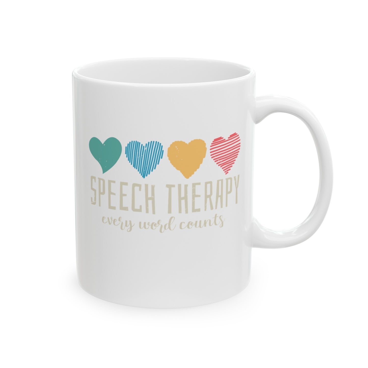 Speech Therapy Every Words Count Mugs, Speech Pathologist Mugs, SLP Mugs, Therapist Mugs, Therapy Mugs