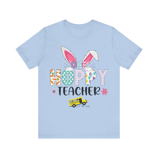 Limited Time Offer - One Hoppy Teacher x AR Kids Shirt, Happy Bunny with School Bus Shirt, Easter Egg Shirt, Education Shirt