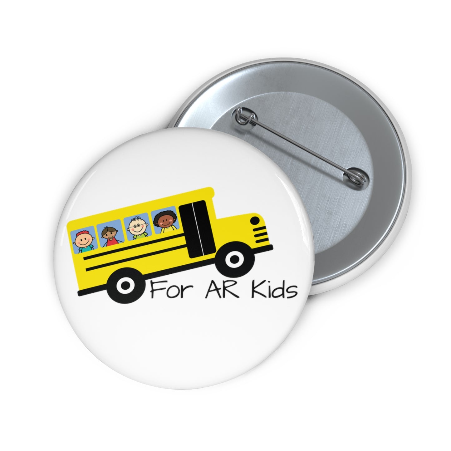 School Bus Pin Buttons, AR Kids Pin Buttons