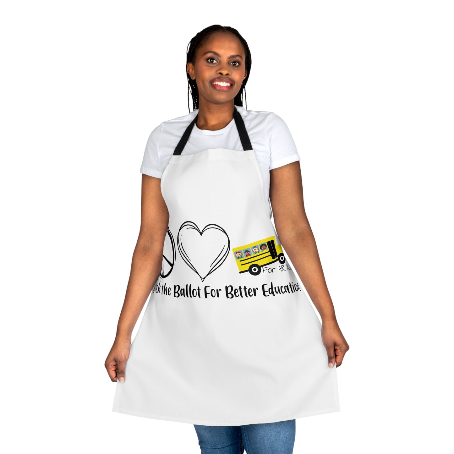 Back The Ballot For Better Education Apron, 5-Color Straps (AOP), AR Kids Apron, Kitchen Apron