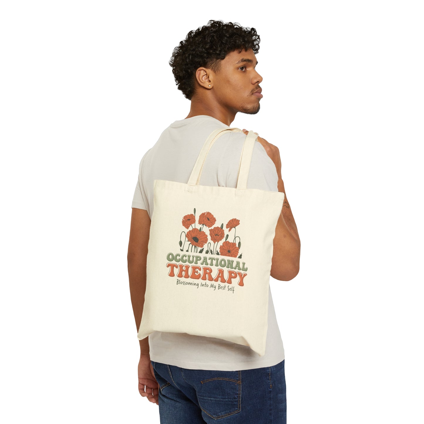 Occupational Therapy Blossoming Into My Best Self Tote Bag, Therapist Tote Bag