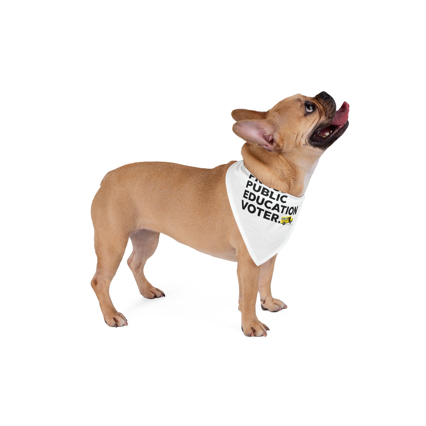 Proud Public Education Voter Pet Bandana, AR Kids Pet Bandana, School Bus Pet Bandana