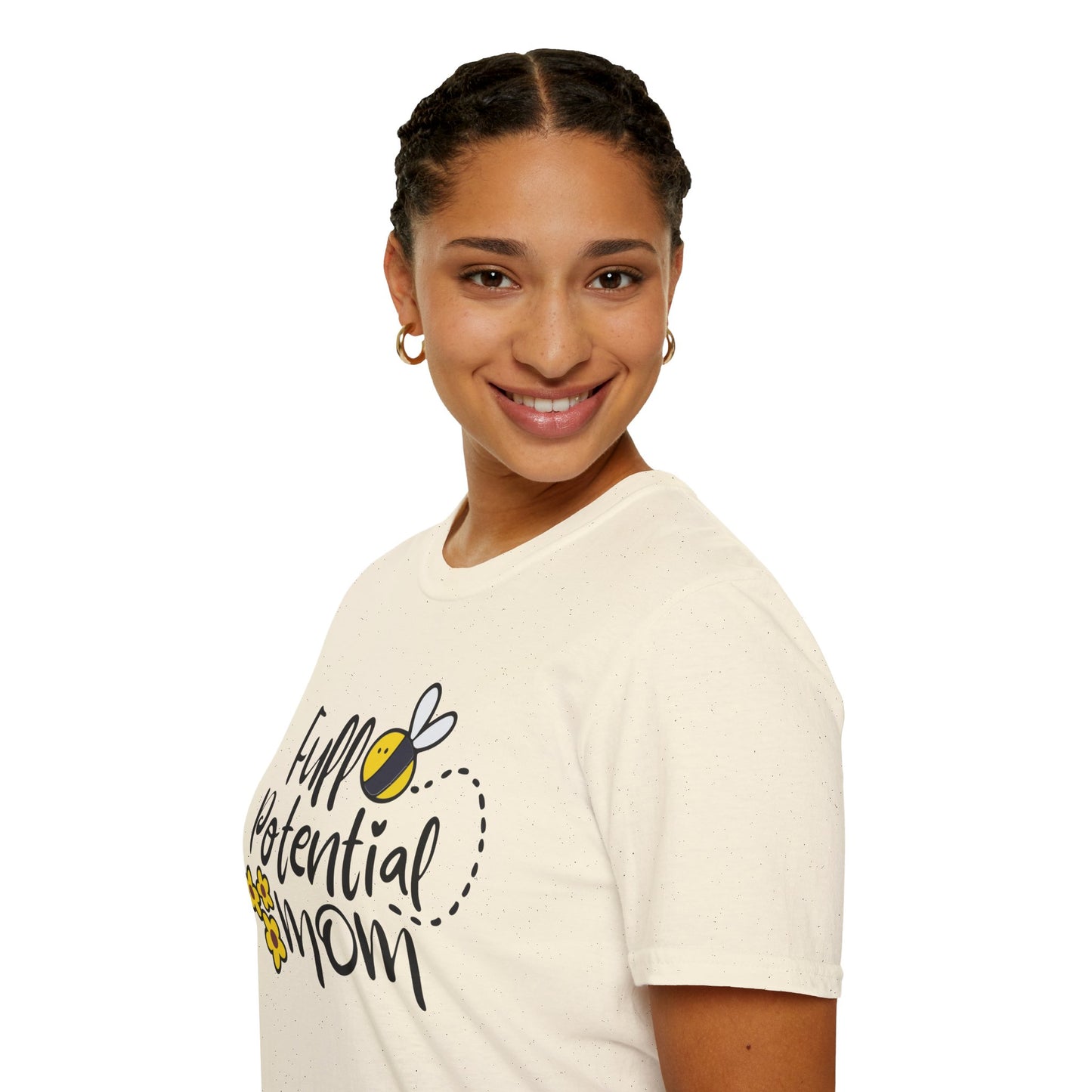 Full Potential Mom Bee Unisex Softstyle T-Shirt