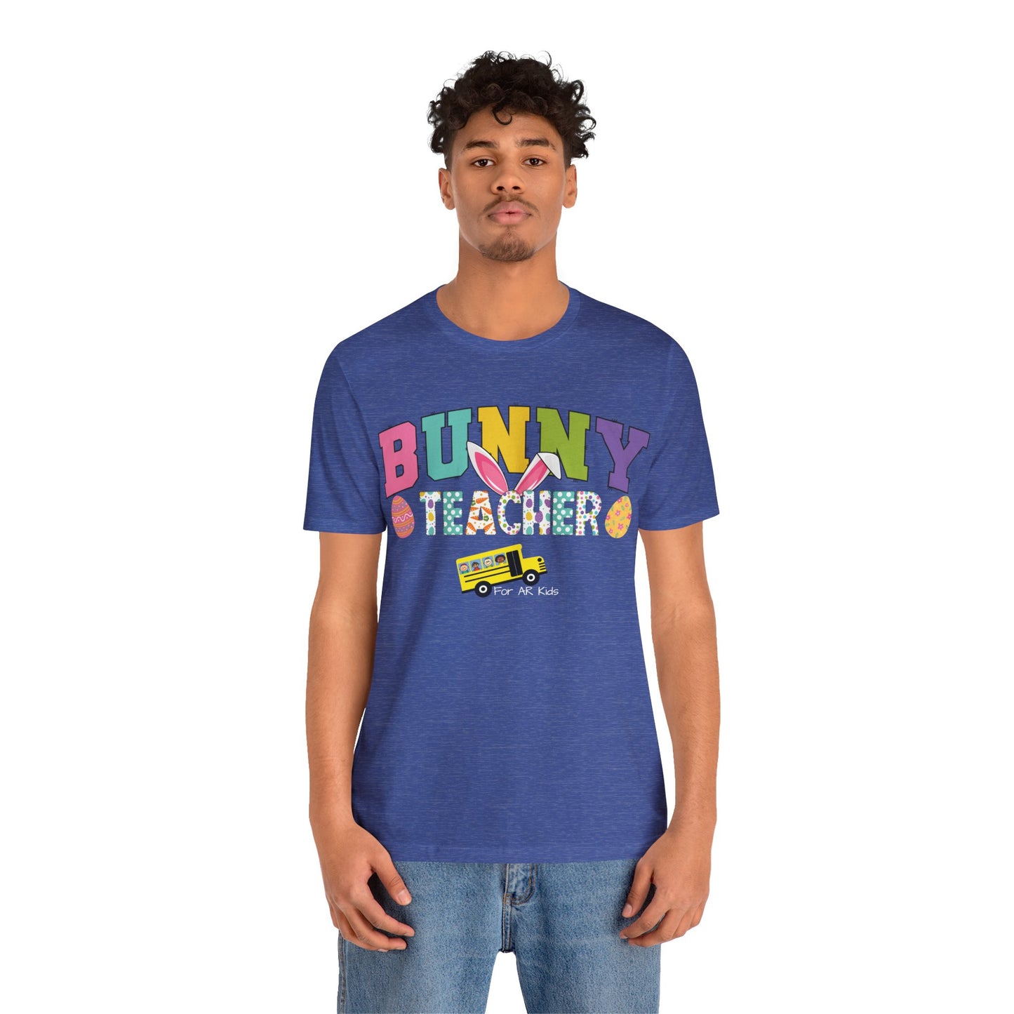 Limited Time Offer - Bunny Teacher x AR Kids Shirt, Happy Bunny Teacher with School Bus Shirt, Easter Egg Shirt, Education Shirt