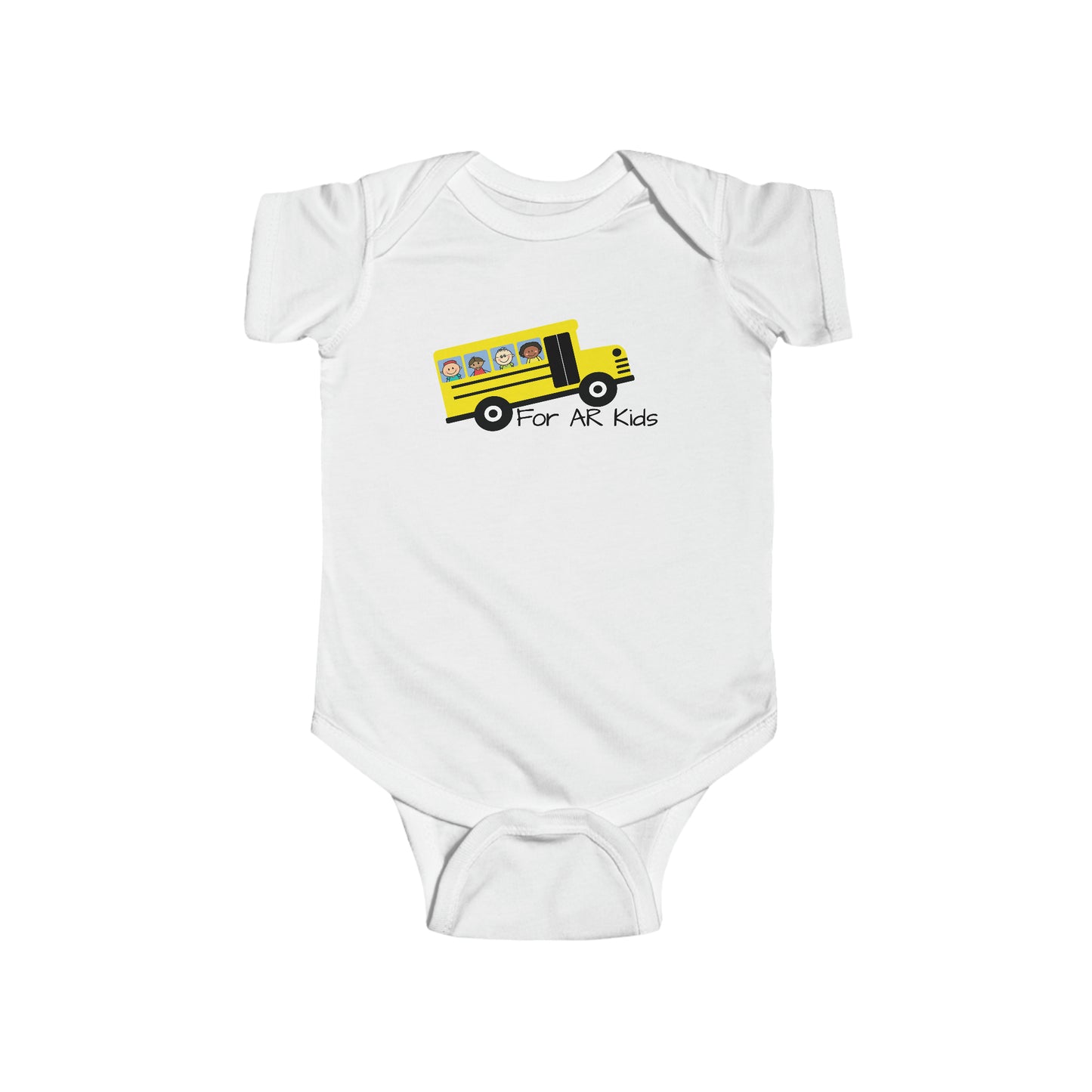 School Bus Onesies, AR Kids Onesies, Cute Children's Bus Onesies, Baby Onesies, Infant Outfit