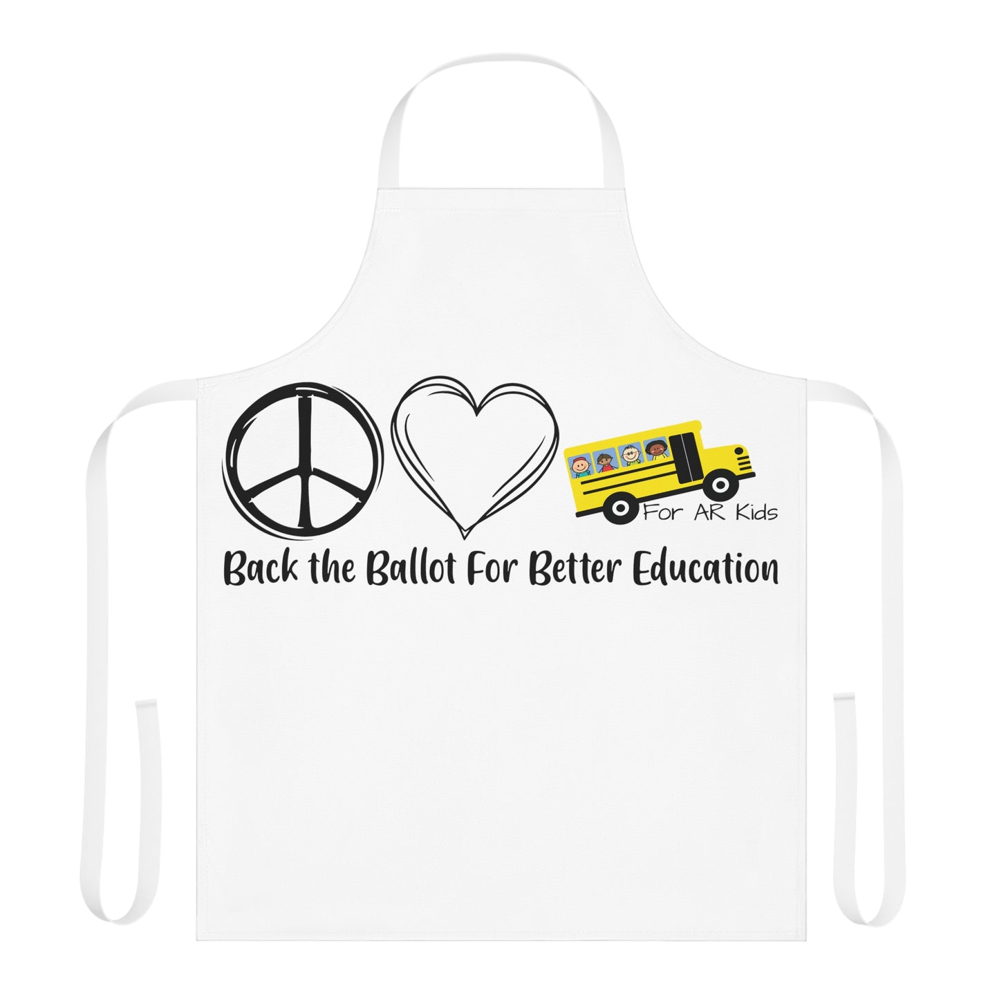 Back The Ballot For Better Education Apron, 5-Color Straps (AOP), AR Kids Apron, Kitchen Apron