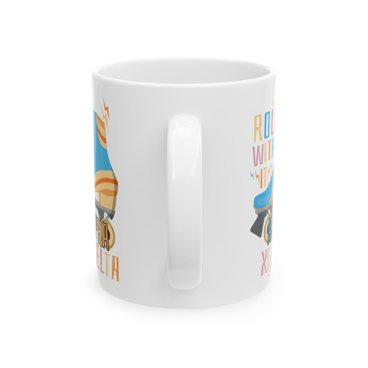 Roll With It Alpha Xi Delta Mug, Alpha Xi Delta Mug, Sorority Merch Mug, Trendy Alpha Mug, Alpha Xi Sorority Mug