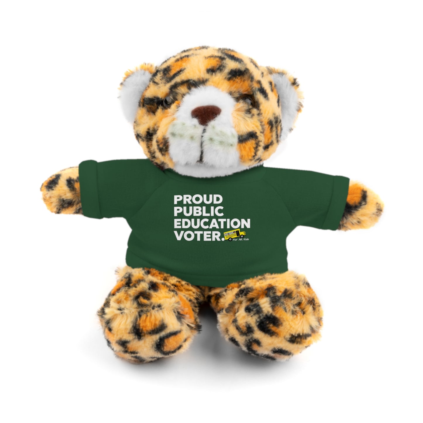 Proud Public Education Voter Stuffed Shirt, Stuffed Animals with Tee, AR Kids Stuffed Shirt