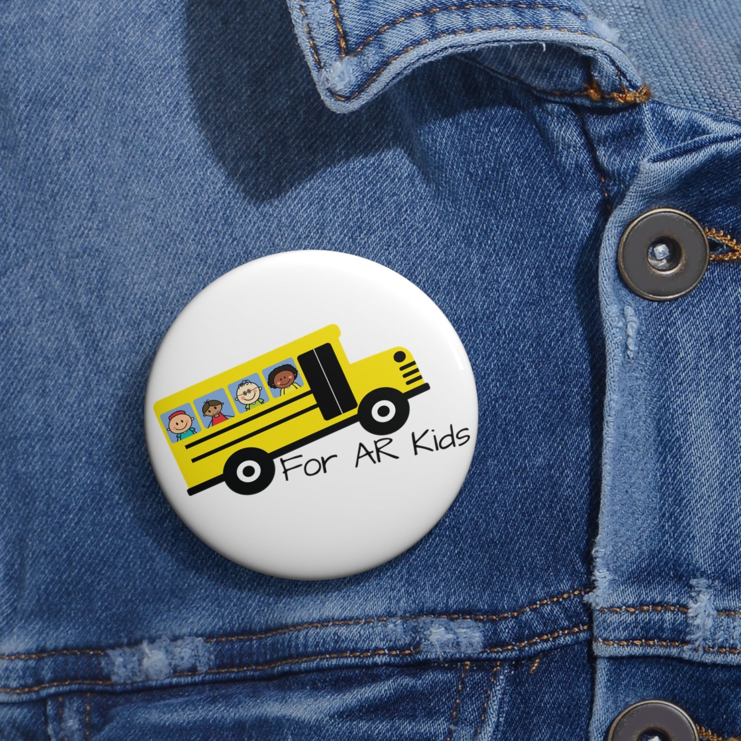 School Bus Pin Buttons, AR Kids Pin Buttons