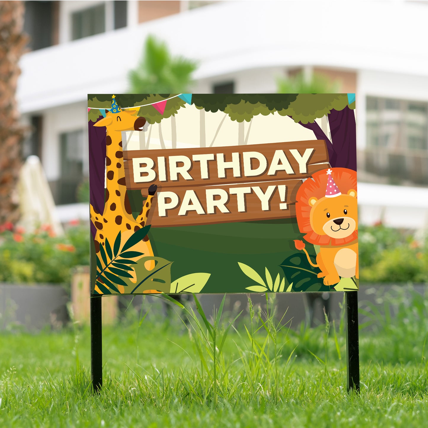 Custom Sign for Birthday Party, Animal Theme