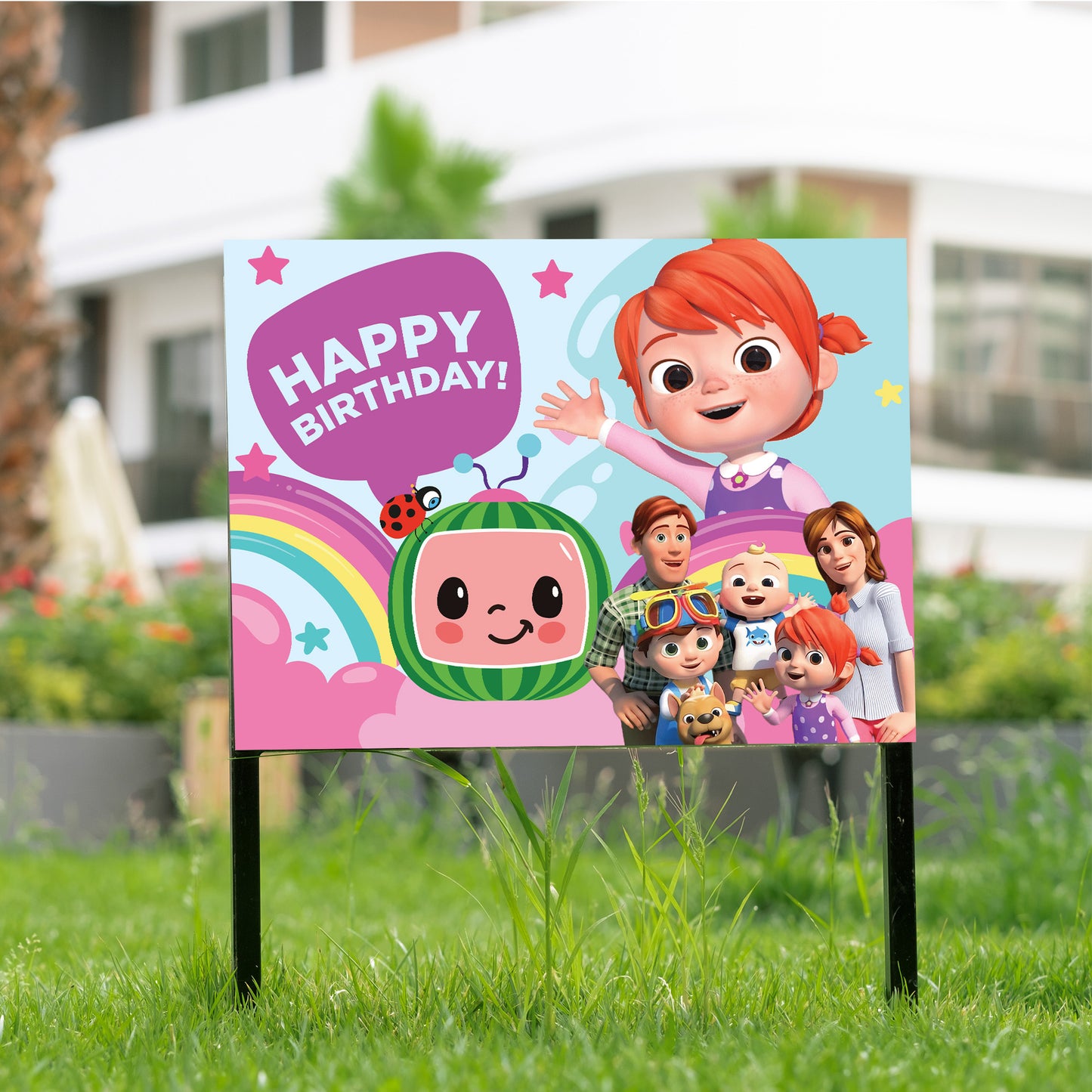 Custom Sign for Birthday Party, Cocomelon Theme