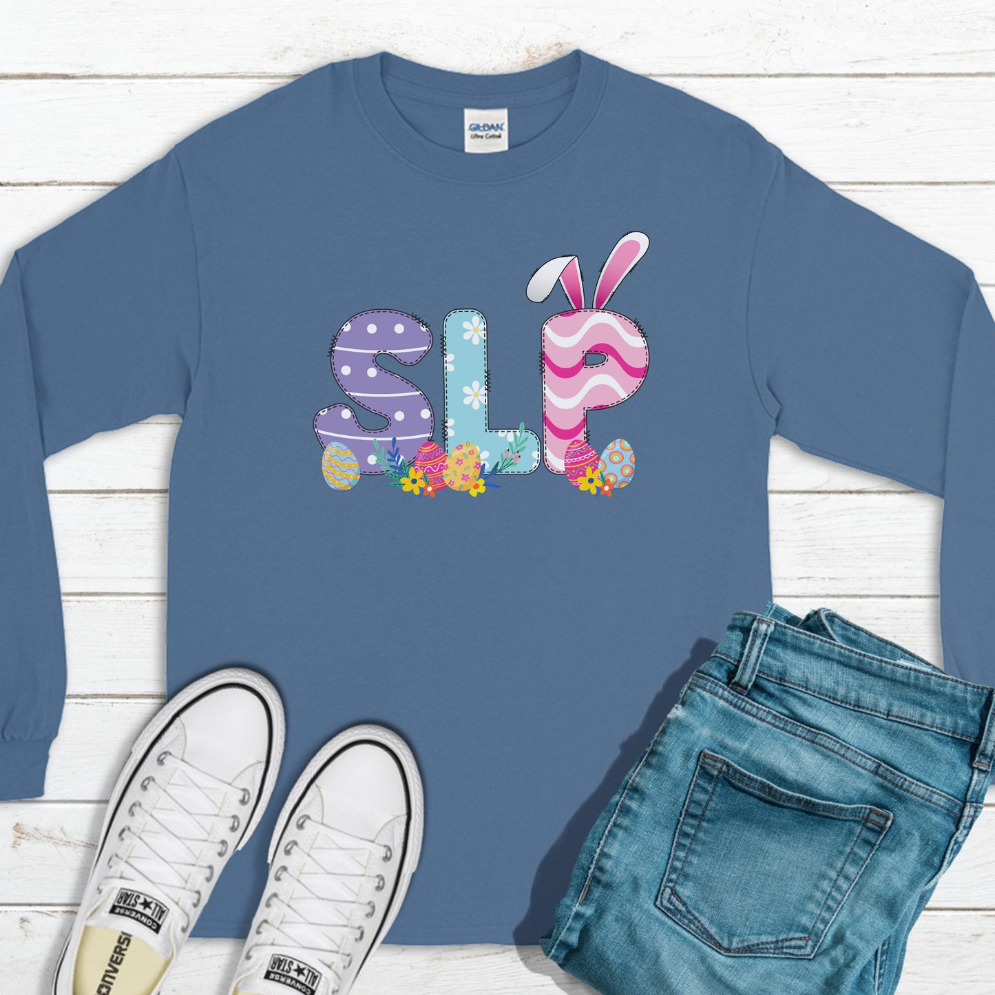 Happy SLP Easter Sweatshirt, Easter Outfit, Happy Easter Sweatshirt, Easter Bunny Sweatshirt