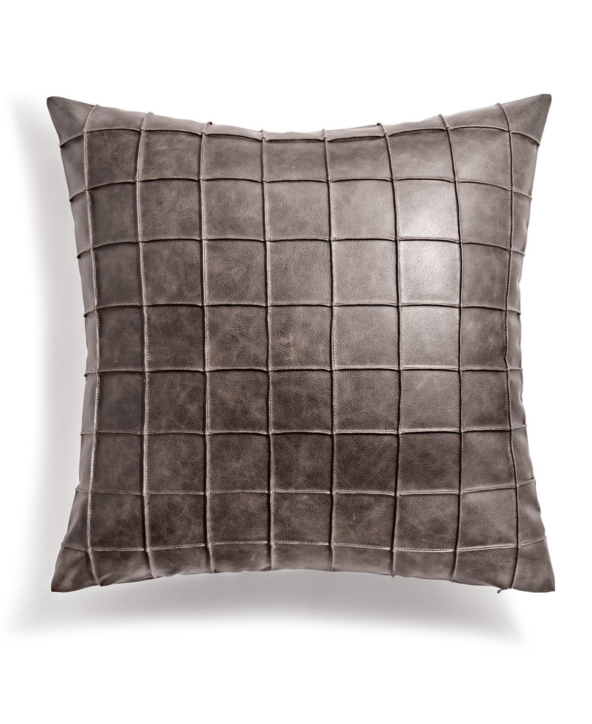 Akwaaba Inns for Hotel Collection Pleated Faux Leather Decorative Pillow, 18" x 18", Created for Macy's Bedding