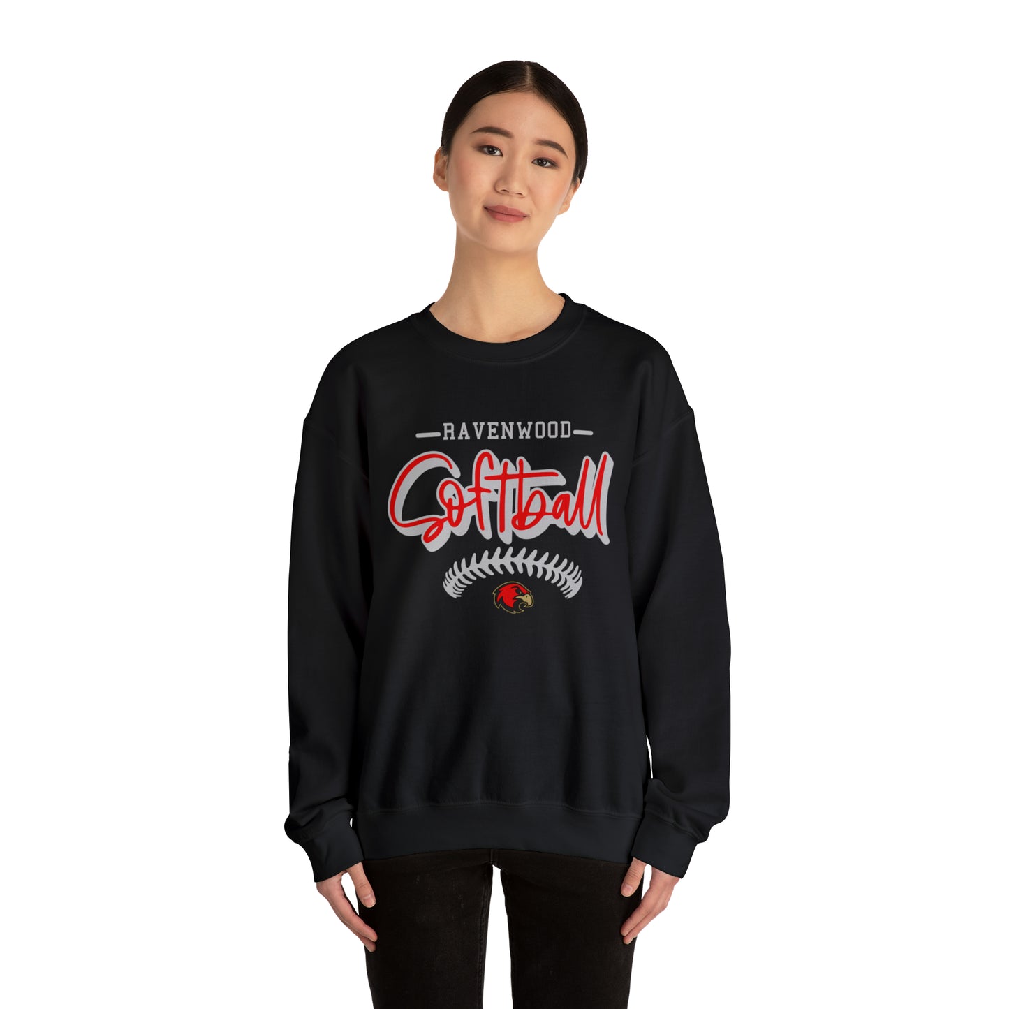 Ravenwood Softball Stitch Crewneck Sweatshirt