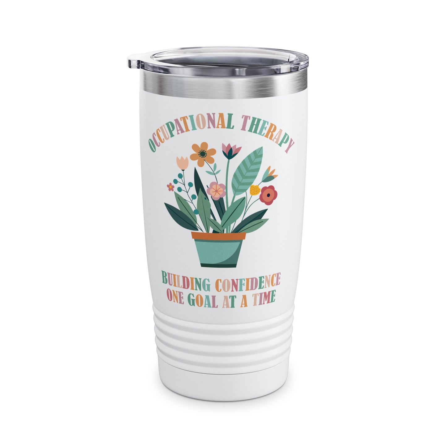 Occupational Therapy Tumbler, Building Confidence One Goal At A Time Tumbler, Therapist Tumbler