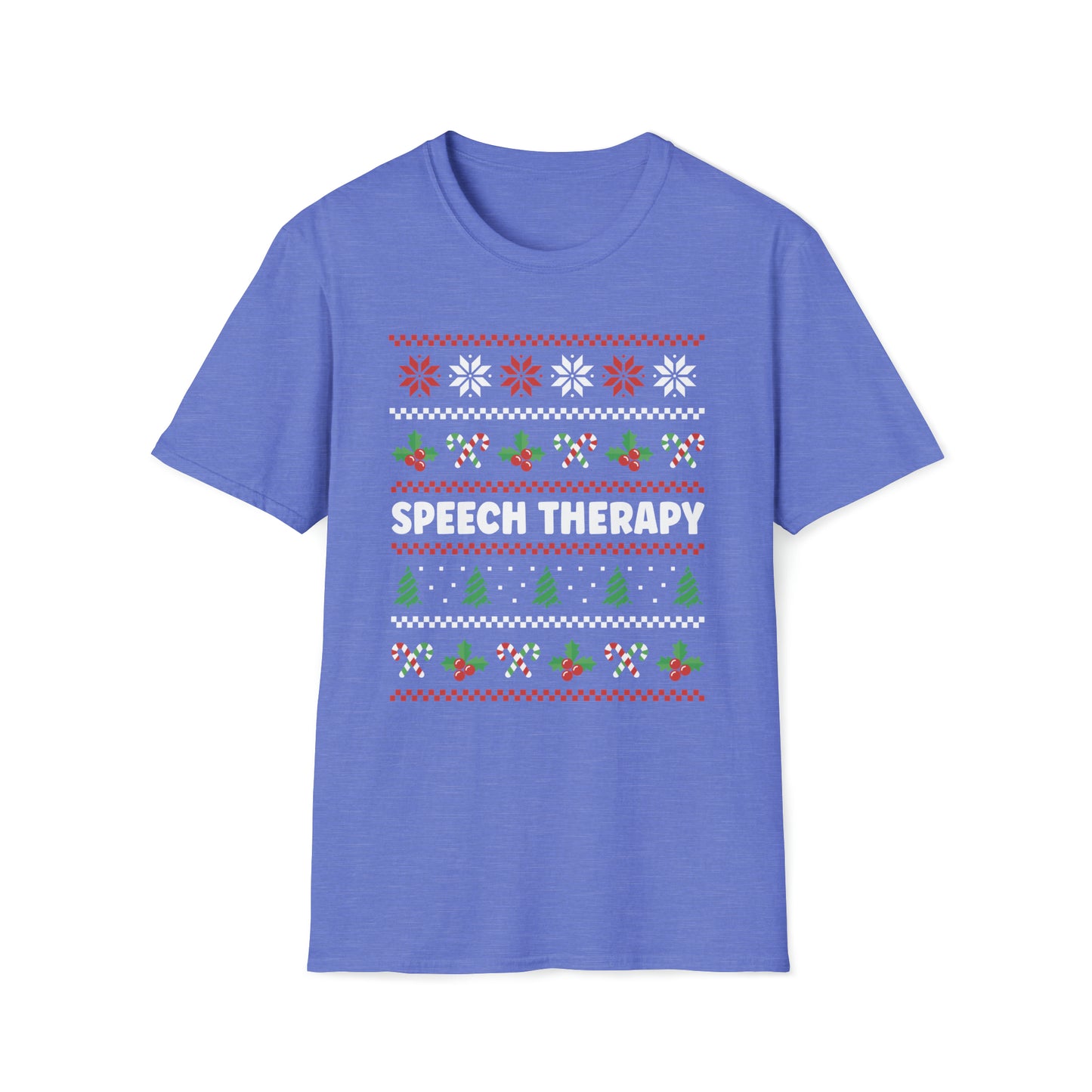 Speech Therapy SLP Christmas Shirt Speech Pathologist Therapist Gift Graphic Tee