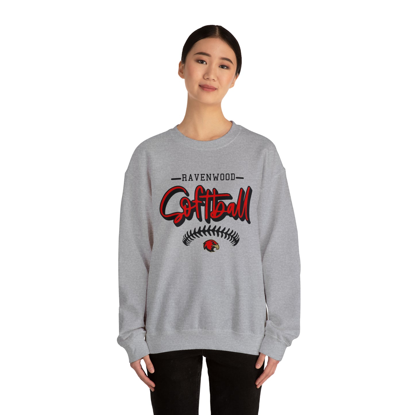 Ravenwood Softball Stitch Crewneck Sweatshirt