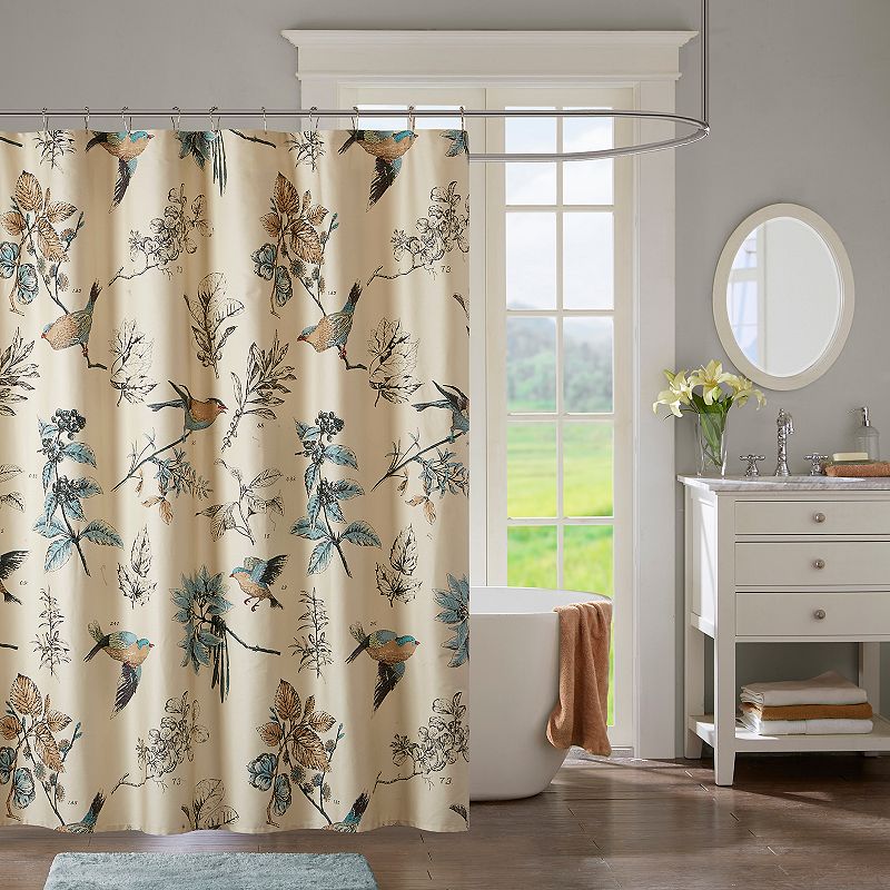 Home Essence Ramsey Printed Cotton Shower Curtain