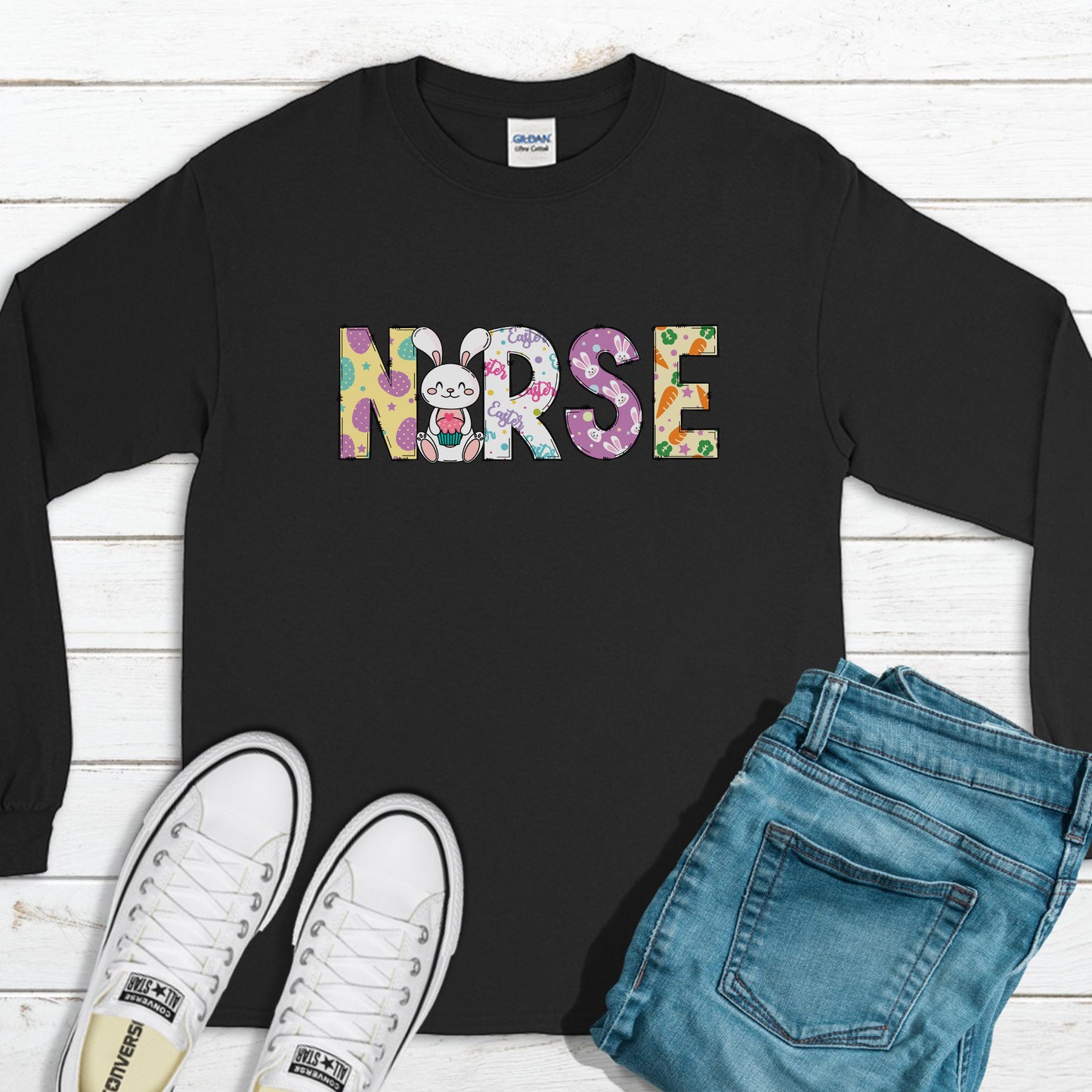 Happy Nurse Easter Sweatshirt, Easter Outfit, Happy Easter Sweatshirt, Easter Bunny Sweatshirt